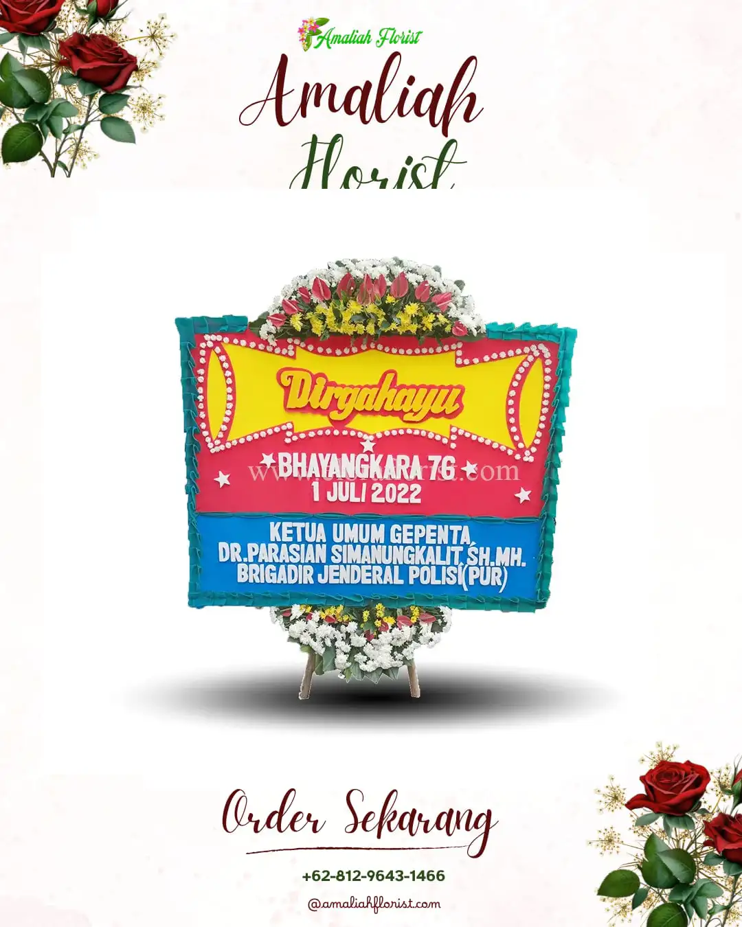 Papan Bunga HUT Ulang Tahun Temayang
